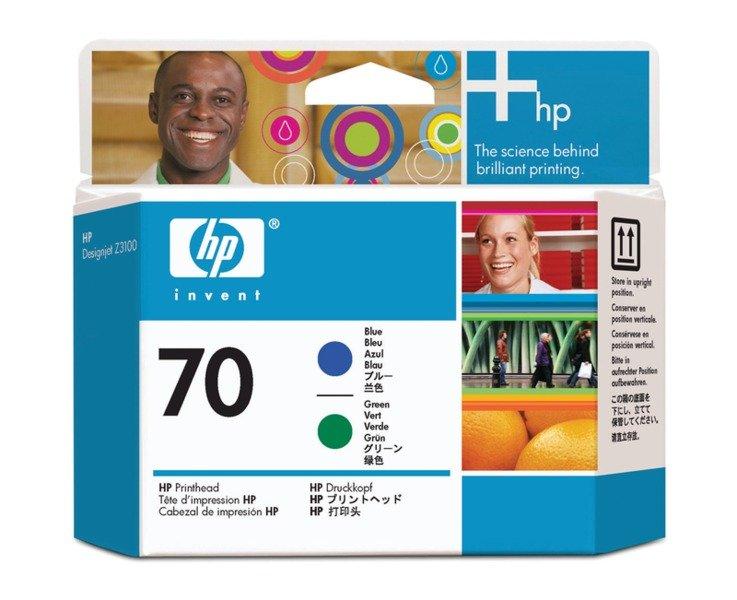 Hewlett-Packard  HP Druckkopf 70 blue/green C9408A DesignJet Z2100 