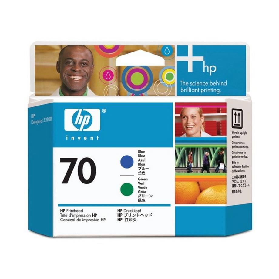 HEWLETT PACKARD  70 Druckkopf blau und grün 