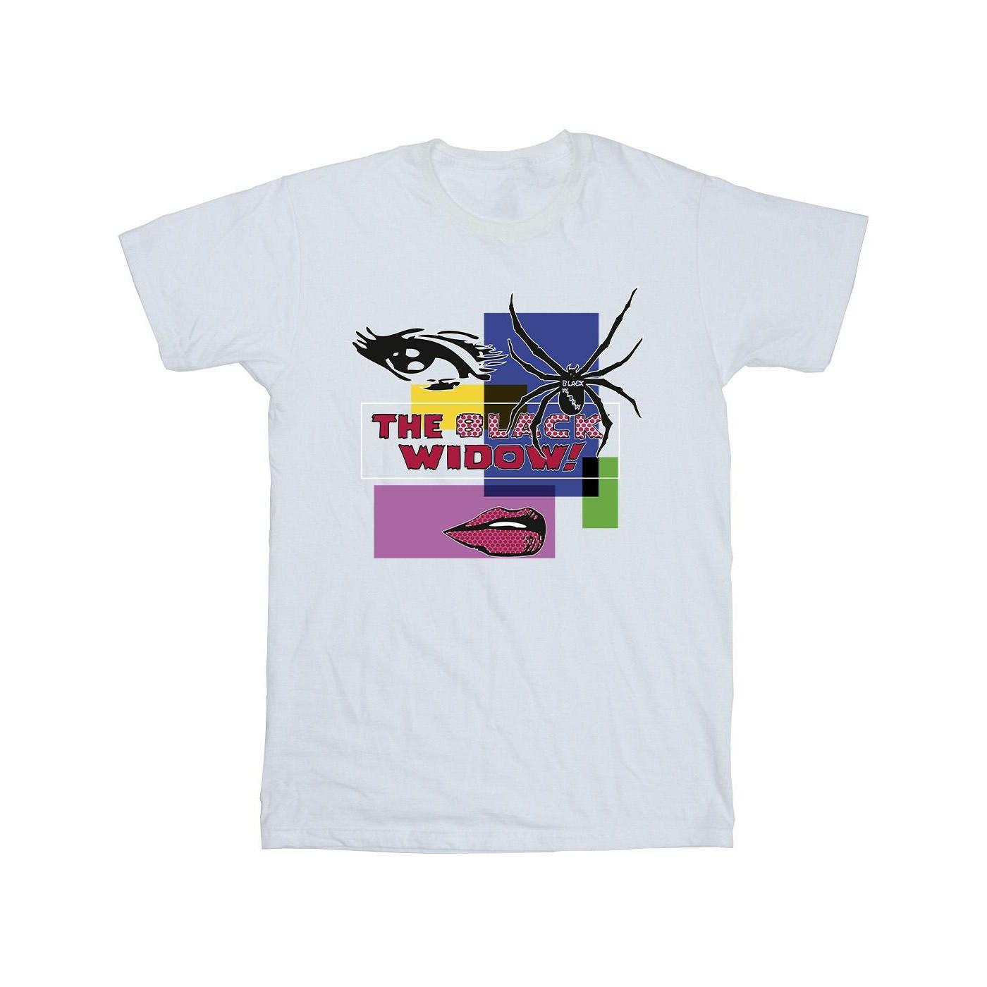 Image of Black Widow Pop Art Tshirt Herren Weiss L