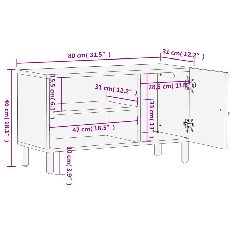 VidaXL Tv-schrank holz  