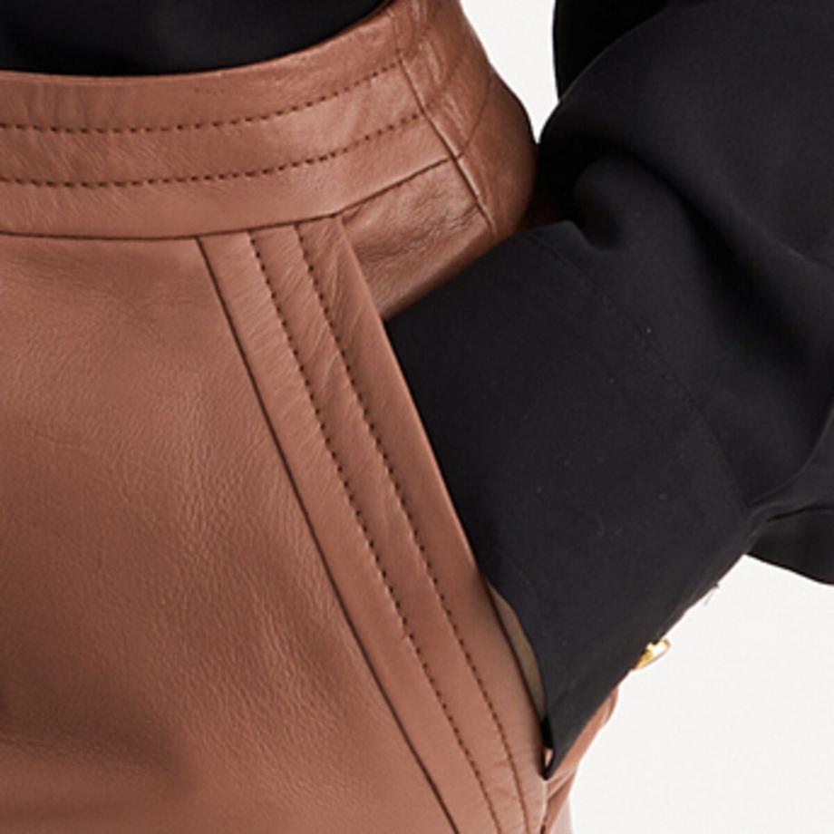 La Redoute Collections Jupe droite en cuir  