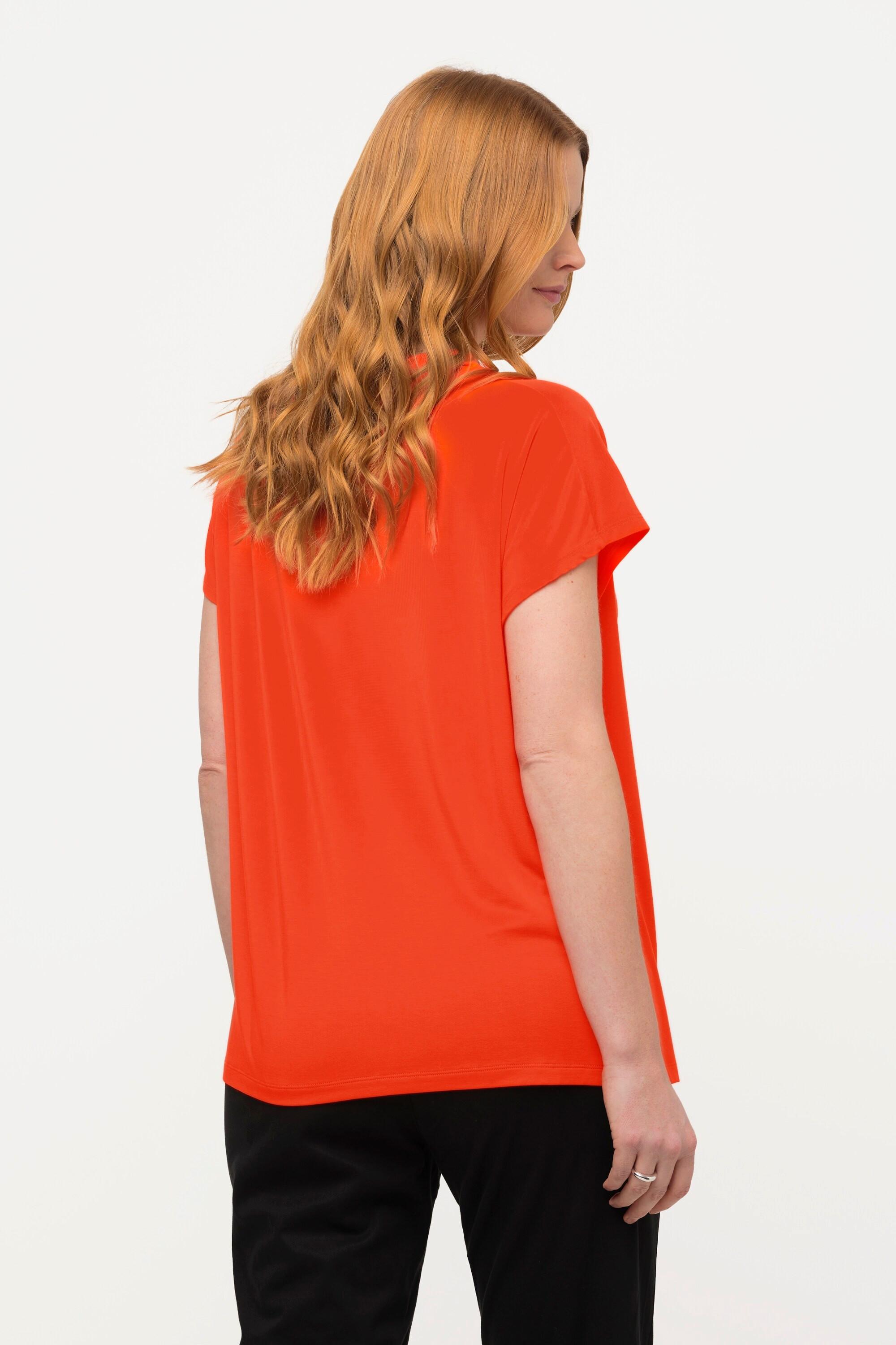 Ulla Popken  T-shirt con scollo a goccia e mezze maniche 