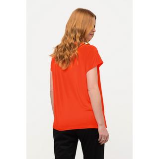 Ulla Popken  T-shirt con scollo a goccia e mezze maniche 