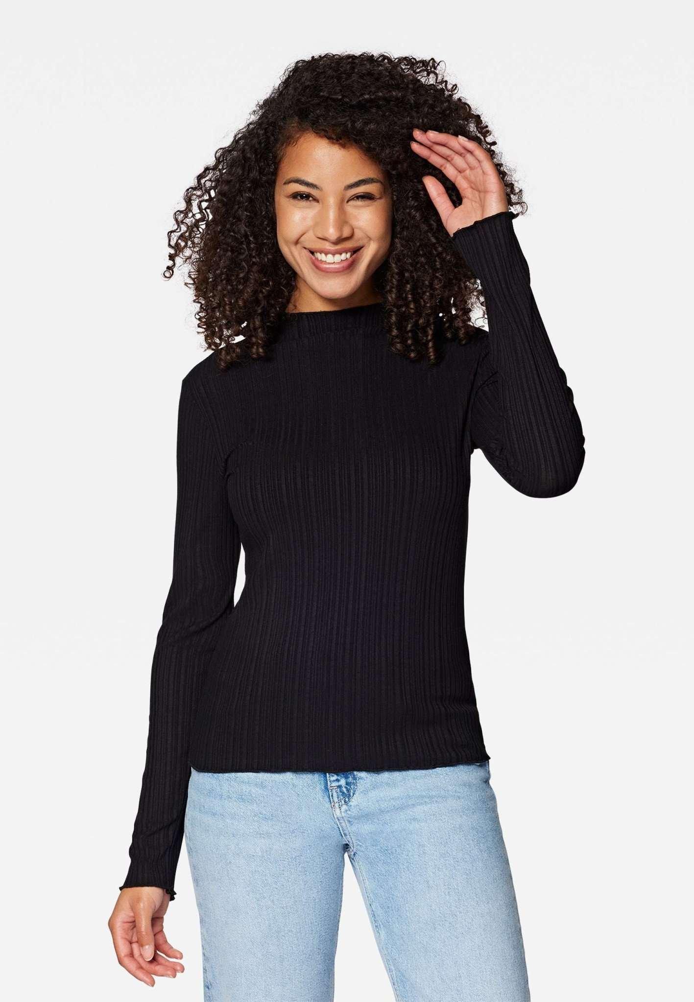 Image of Langarmshirts Long Sleeve Top Damen Schwarz XS