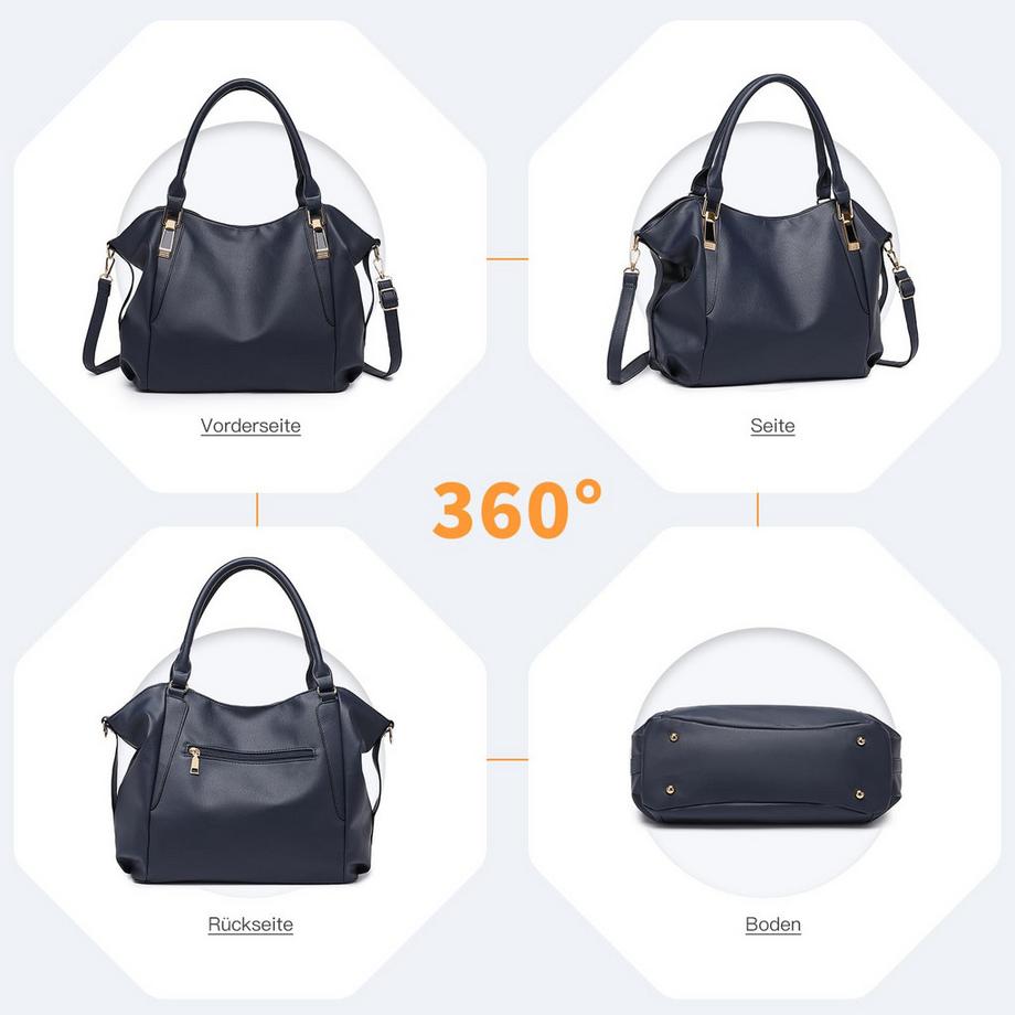 Only-bags.store Grosse Einkaufstasche mit verstellbarem Schulterriemen  