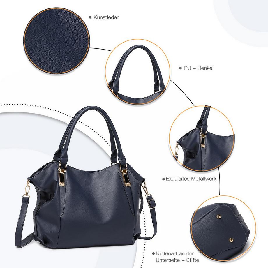 Only-bags.store Grosse Einkaufstasche mit verstellbarem Schulterriemen  