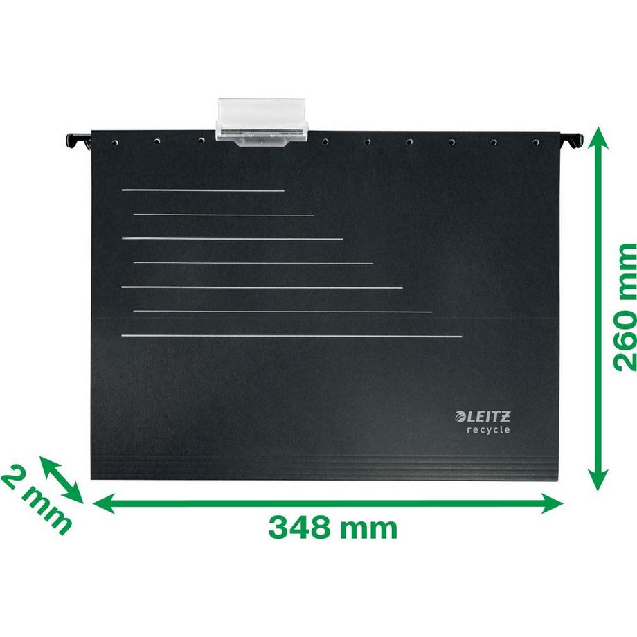 Leitz LEITZ Hängemappen Recycle A4 1921-00-95 schwarz, Karton  