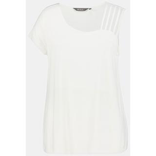 Ulla Popken  T-Shirt, Classic, asymmetrischer Ausschnitt, Cup-Ärmel 