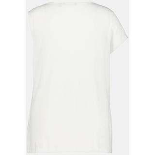 Ulla Popken  T-Shirt, Classic, asymmetrischer Ausschnitt, Cup-Ärmel 