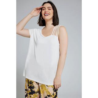 Ulla Popken  T-shirt classica con scollo asimmetrico e manica ad aletta 