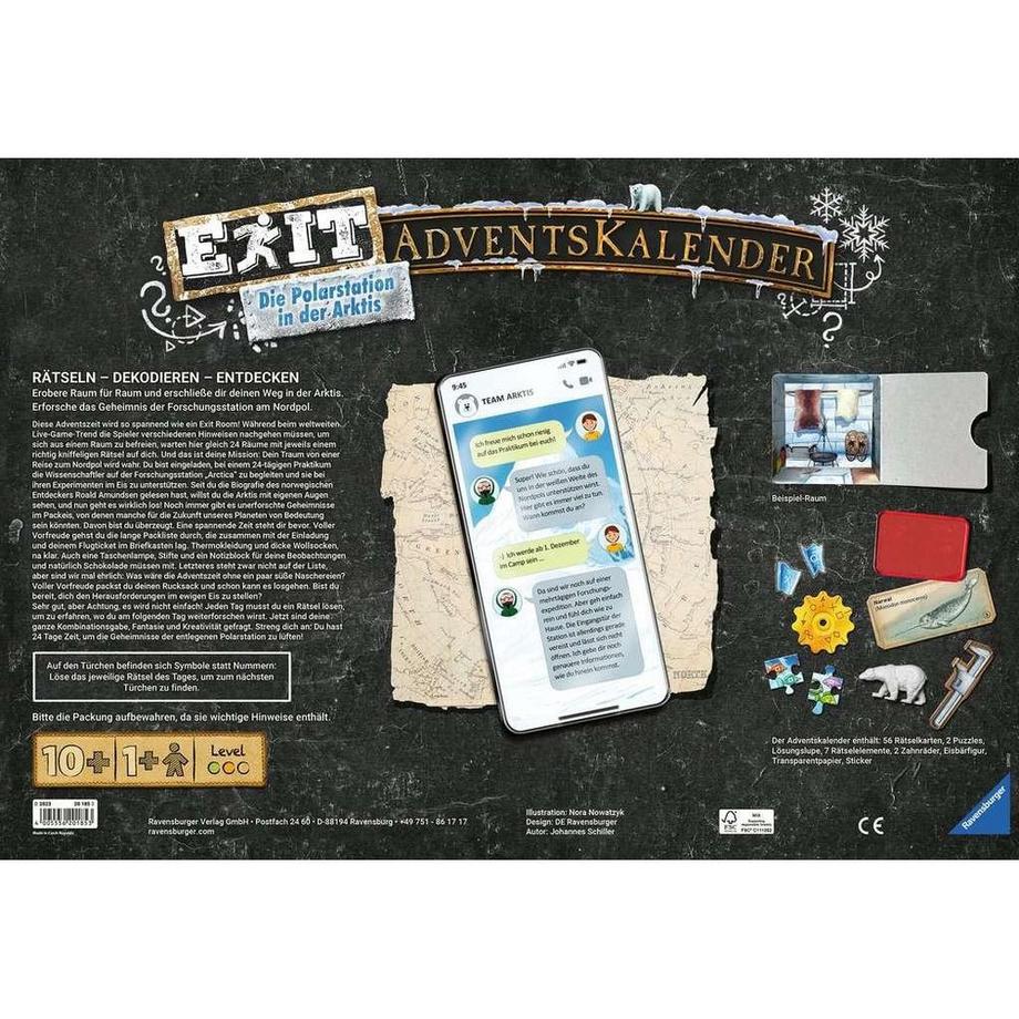 Ravensburger  Exit Room Adventskalender Die Polarstation in der Arktis 