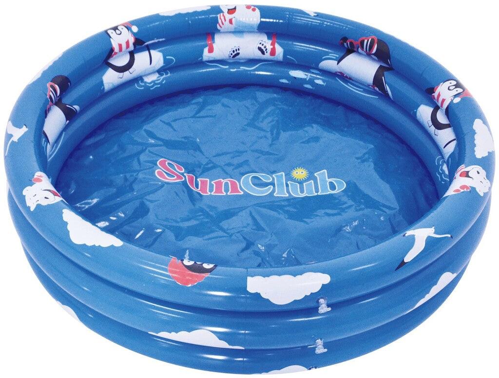 Jilong  3-Ring Pool mit Pinguin (blau, ⌀100cm × 23cm) 