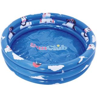 Jilong  3-Ring Pool mit Pinguin (blau, ⌀100cm × 23cm) 