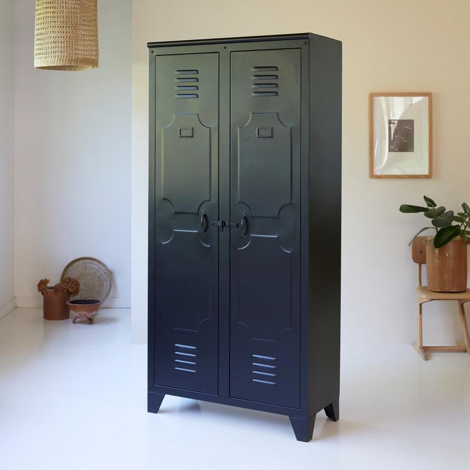 Tikamoon Armoire de rangement en métal Industriel  