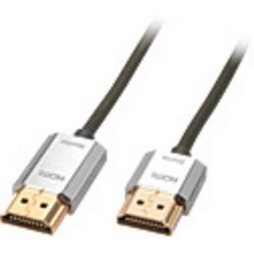 LINDY CROMO Slim High Speed HDMI Cable with Ethernet - Video-Audio-Netzwerkkabel - HDMI