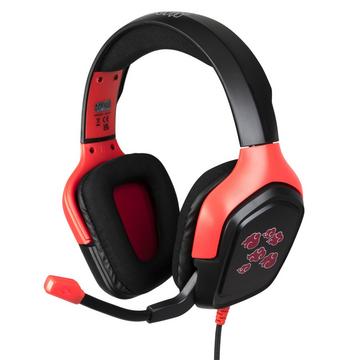Naruto KX AKATSUKI HEADSET Kopfhörer Kabelgebunden Kopfband Gaming Schwarz, Rot
