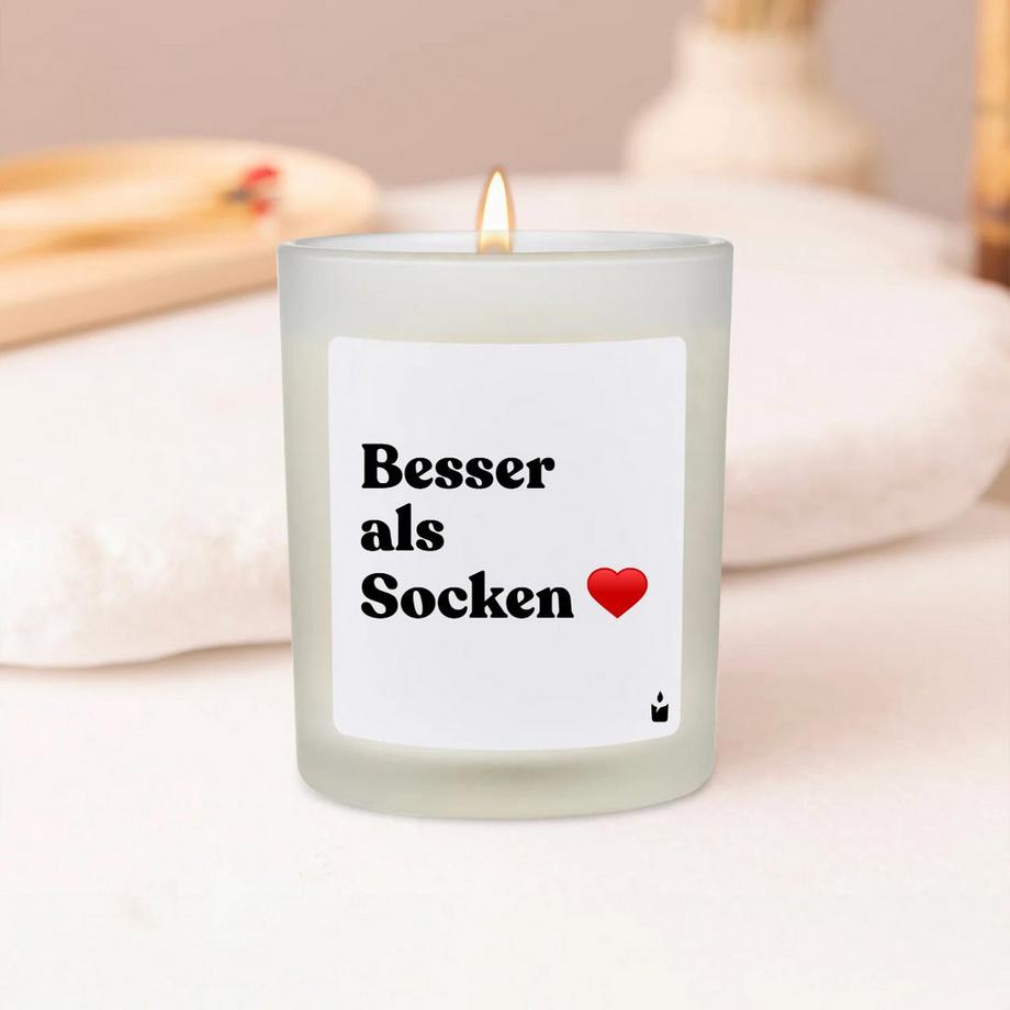CandleHand Duftkerze Woody Besser als Socken  