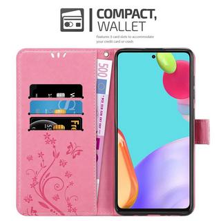 Cadorabo  Hülle für Samsung Galaxy A52 (4G  5G)  A52s Blumen Design Magnetverschluss 