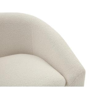 Vente-unique Sofa 2-Sitzer - Bouclé-Stoff - Weiß - OSSANA  