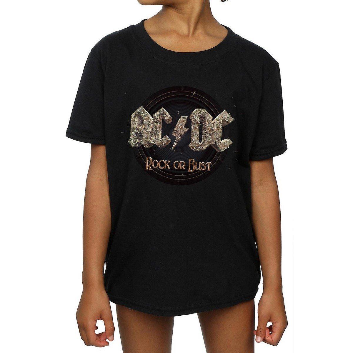 Image of Acdc Rock Or Bust Tshirt Mädchen Schwarz 116