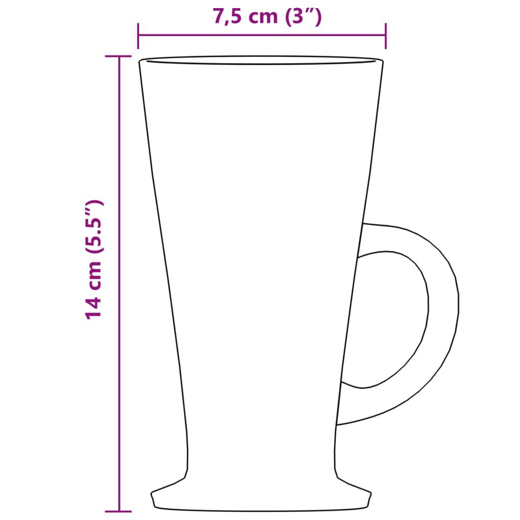 VidaXL bicchiere da latte Vetro  