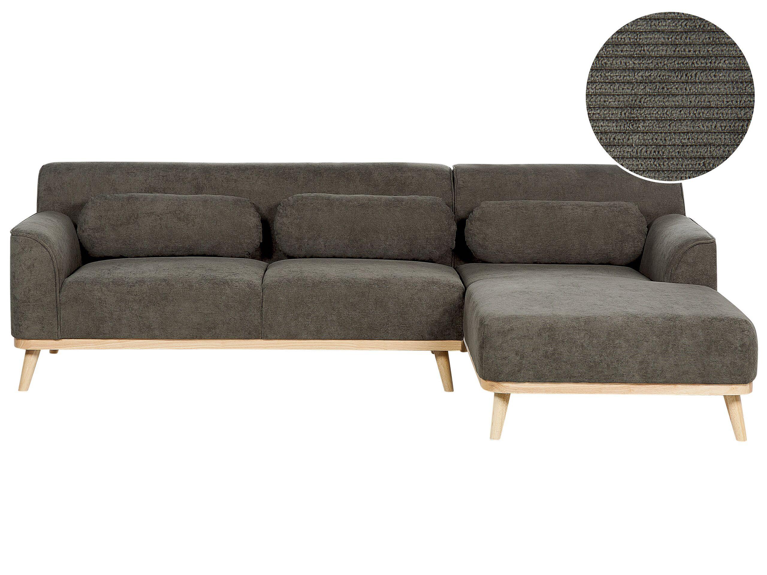 Image of Ecksofa aus Cord Retro SIMOS Ecksofa aus Cord Retro SIMOS