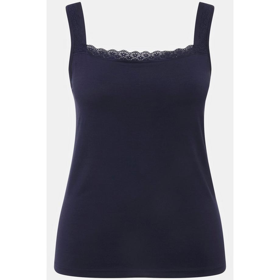 Ulla Popken Maillot de corps Coton Supima Larges Bretelles Dentelle  