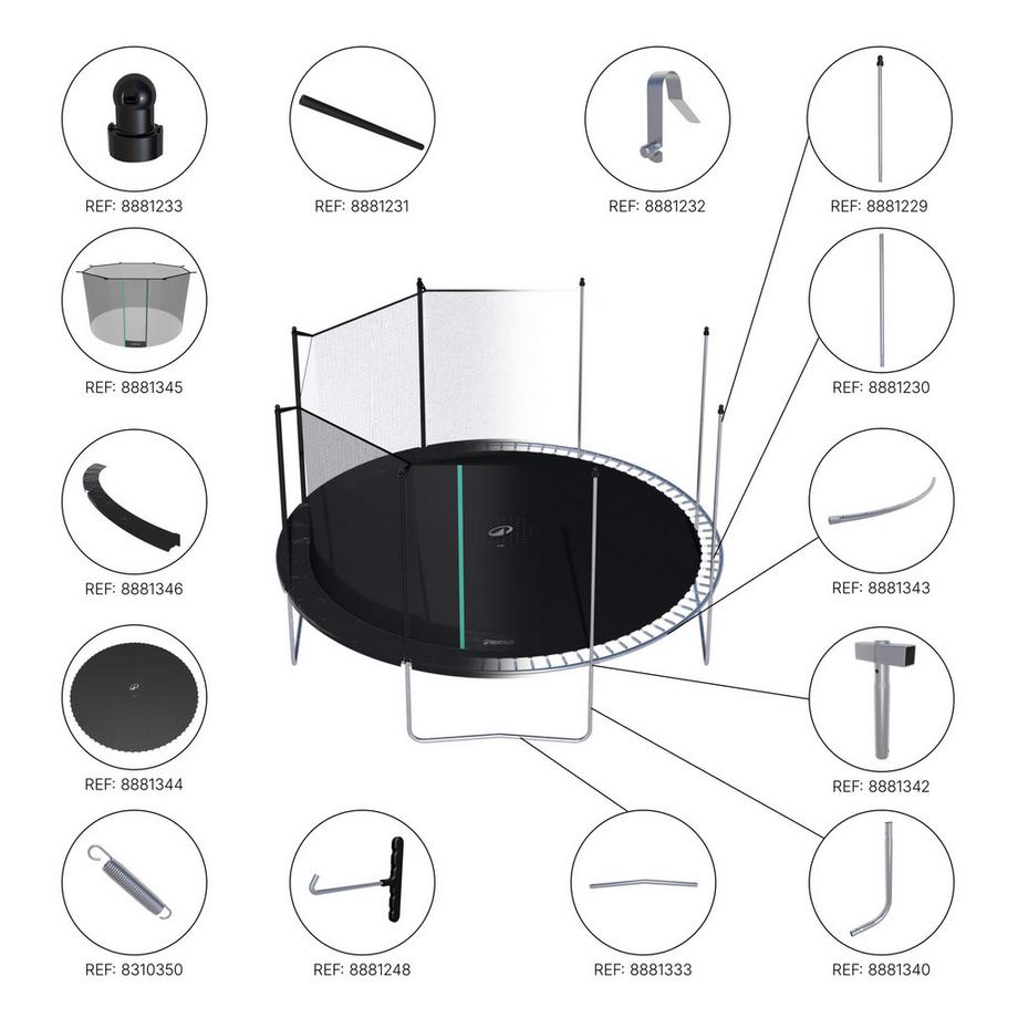 DOMYOS  Trampoline - TRAMPOLINE 420 