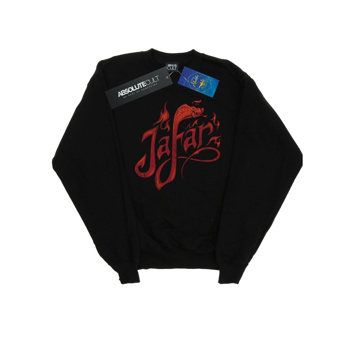 Image of Aladdin Movie Jafar Flames Logo Sweatshirt Damen Schwarz M