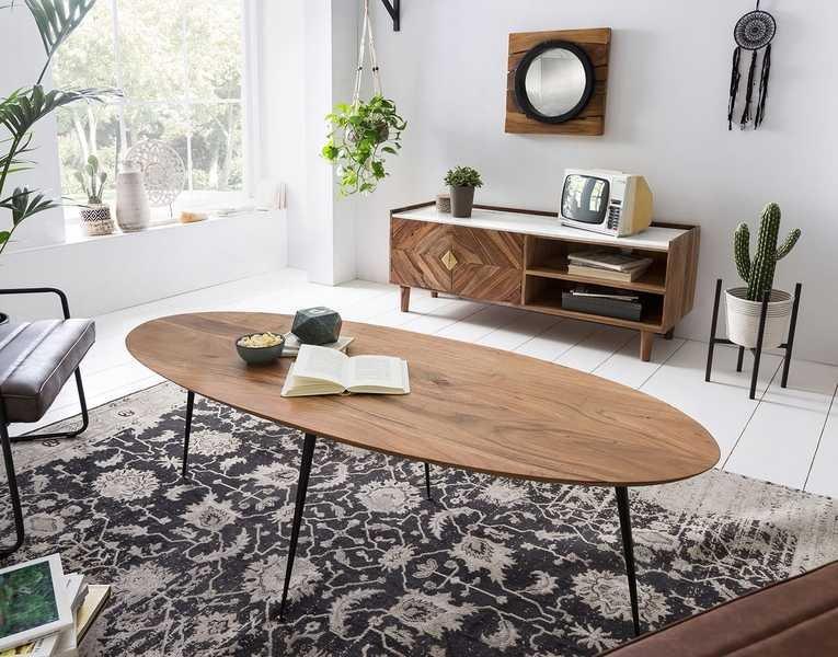 mutoni Table basse acacia 150x60x45  