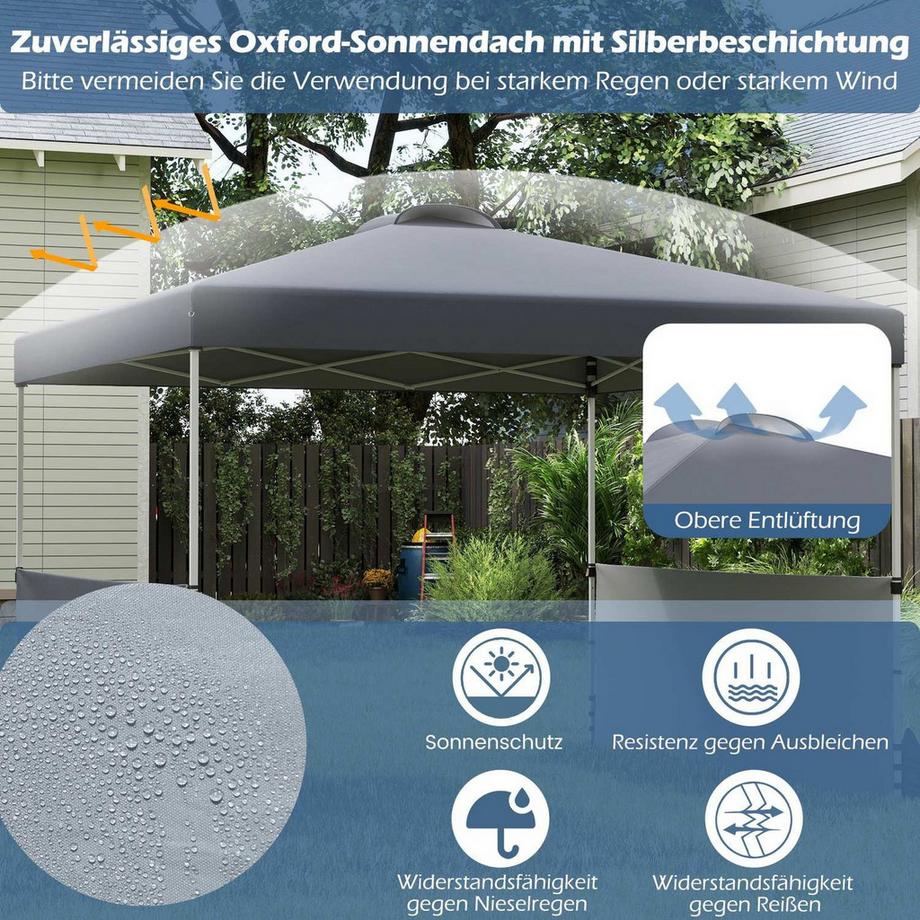 Northix Pop-Up-Pavillon mit Seitenwänden  