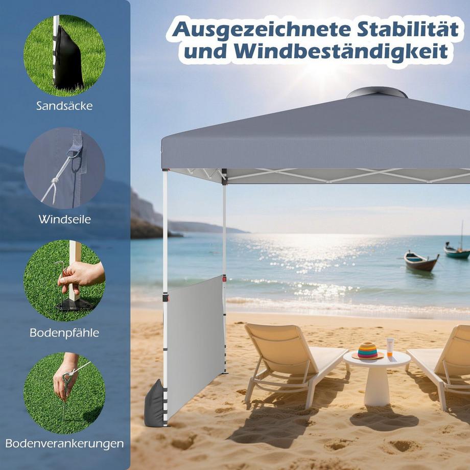 Northix Pop-Up-Pavillon mit Seitenwänden  