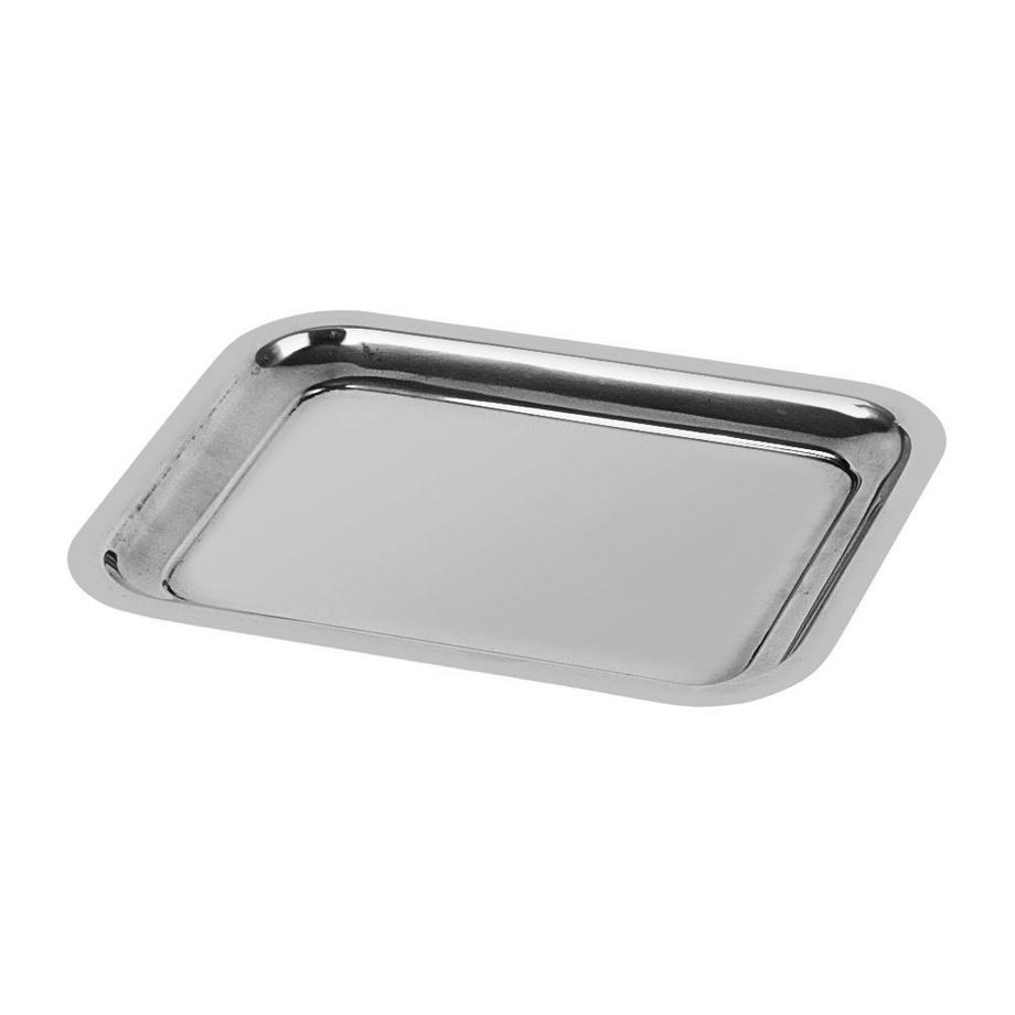 Orion  Rechteckiges Serviertablett aus Edelstahl, Hochglanzpoliert 
