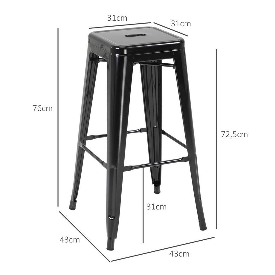 HOMCOM Tabouret de bar  