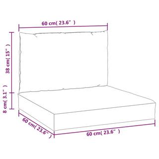 VidaXL  cuscino per pallet Poliestere 