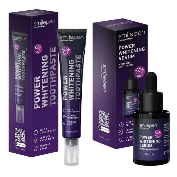Image of Power Whitening Zahnpasta & Serum Set Damen 1 pezzo