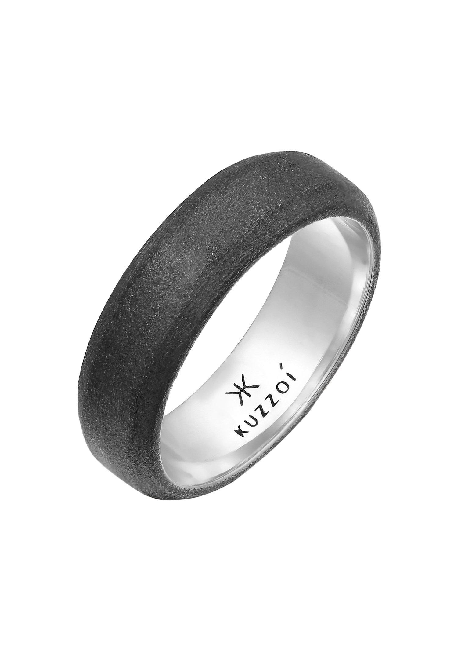 Image of Ring Bandring Basic 925 Silber Damen Schwarz 64mm