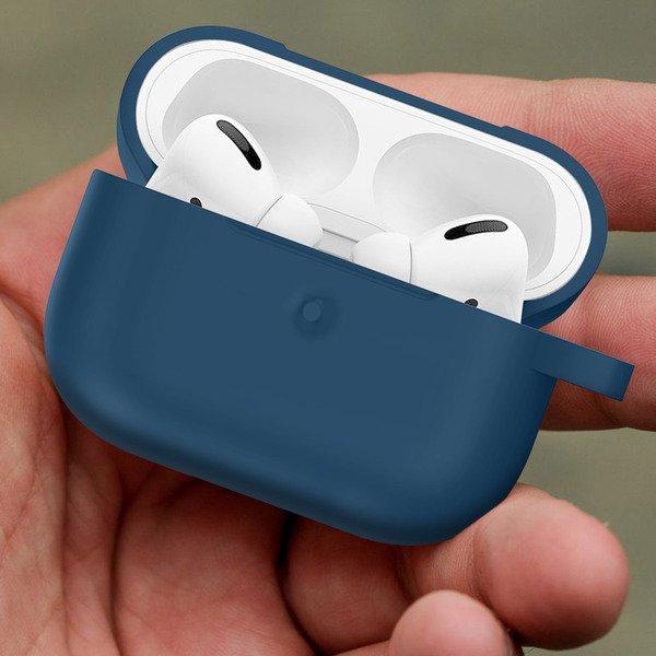 Avizar  Coque AirPods Pro et Pro 2 Silicone Bleu 