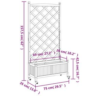 VidaXL fioriera Legno  