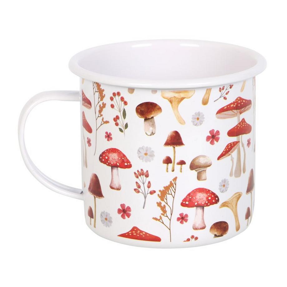Kaffeebecher, Pilz, Emaille