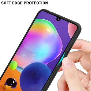 Cadorabo  Housse compatible avec Samsung Galaxy A31 - Coque de protection bicolore en silicone TPU et dos en verre trempé 