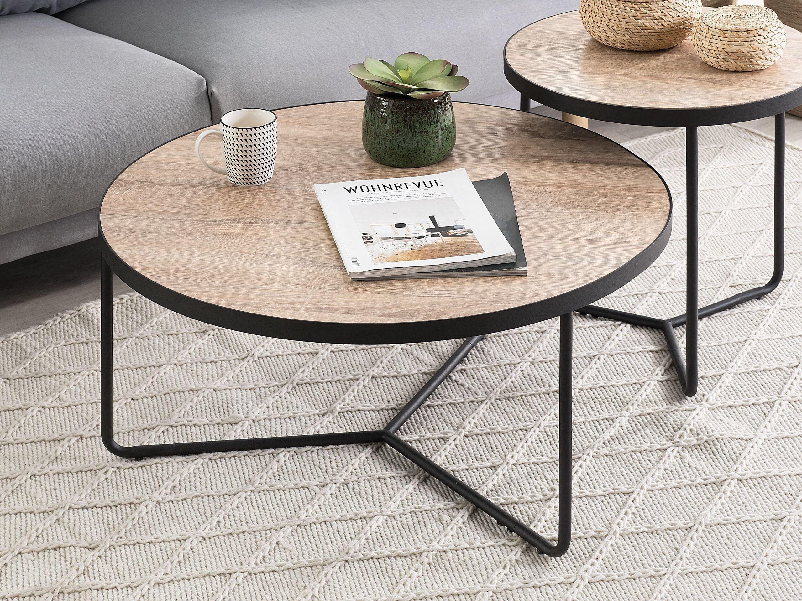 Beliani Ensemble de tables en MDF Moderne MELODY  