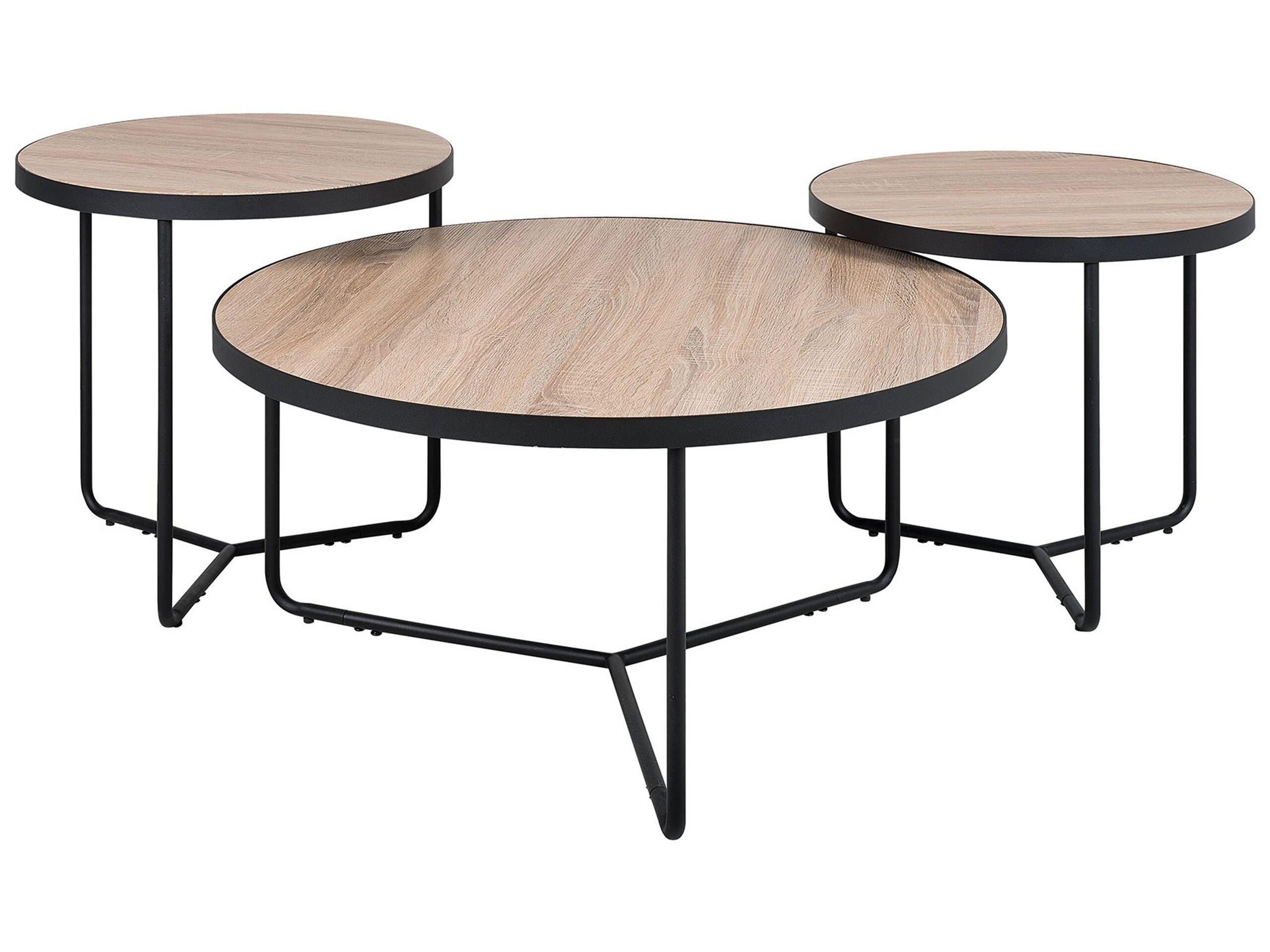 Beliani Ensemble de tables en MDF Moderne MELODY  