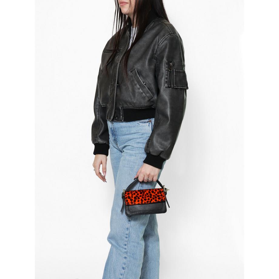 Gave Lux Sac Sous le Bras Imprimé Léopard  