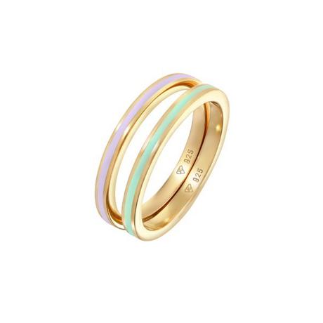 Elli  Bague Ensemble De Bagues Pour Femmes Avec Émail 