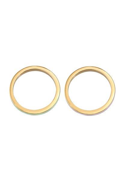 Elli  Ring Bandring Basic Emaille 2Er Set 