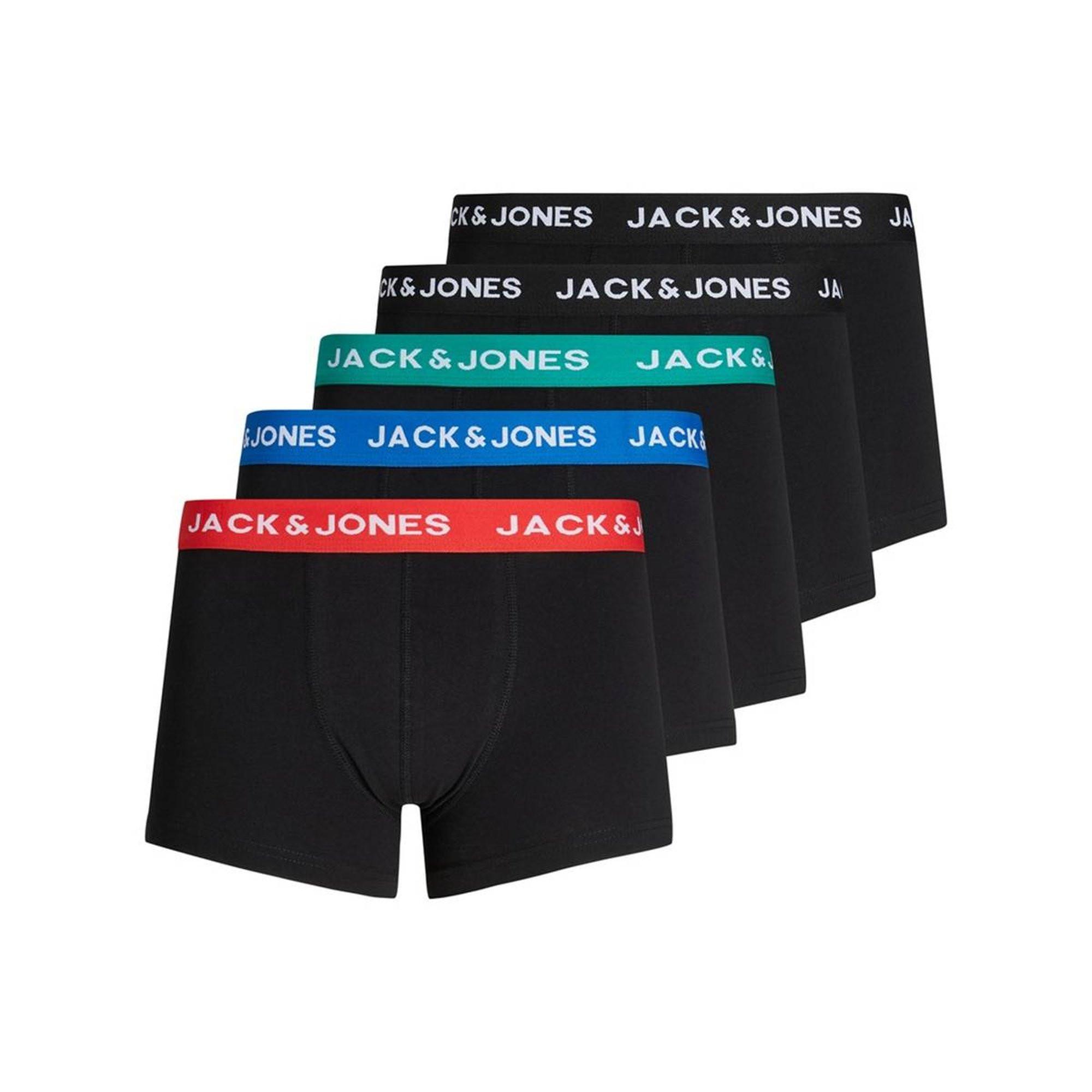 JACK & JONES  Boxer Uomini Confezione da 5 Stretch-JACHUEY TRUNKS 5 PACK 