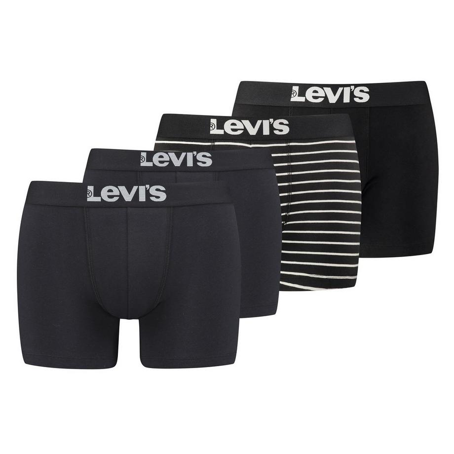 Boxershort  4er Pack Stretch-MEN SOLID BASIC BOXER & VINTAGE STRIPE 4P