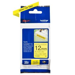 E+P Elektrik  Nastro con adesivo extra resistente Brother TZe TZe-S631 Colore Nastro: Giallo Colore carattere:Nero 12 mm 8 m 