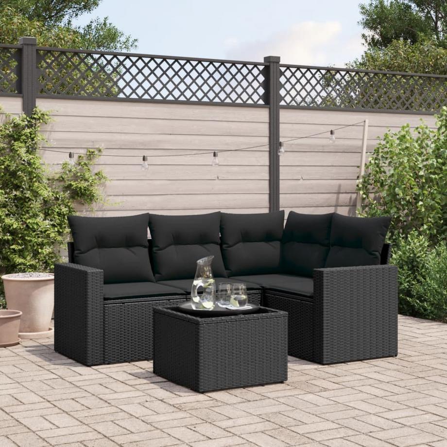 VidaXL Ensemble de canapés de jardin rotin synthétique  